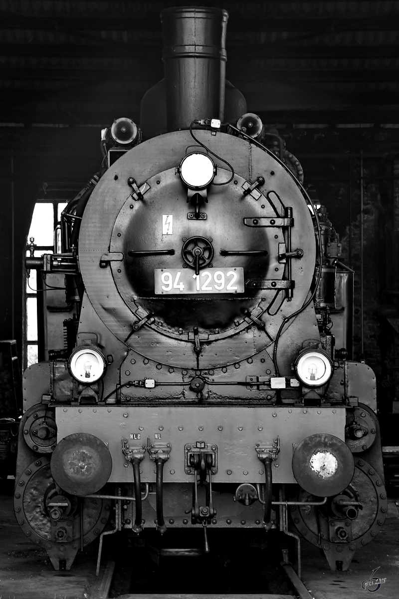 Die Dampflokomotive 94 1292 im Eisenbahnmuseum Arnstadt. (August 2018)