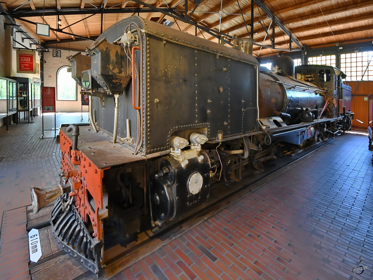 Die Gelenkdampflokomotive NGG 13 - Bauart Garratt - wurde 1929 bei Hanomag in Hannover gebaut. (Deutsches Technikmuseum Berlin, April 2018)