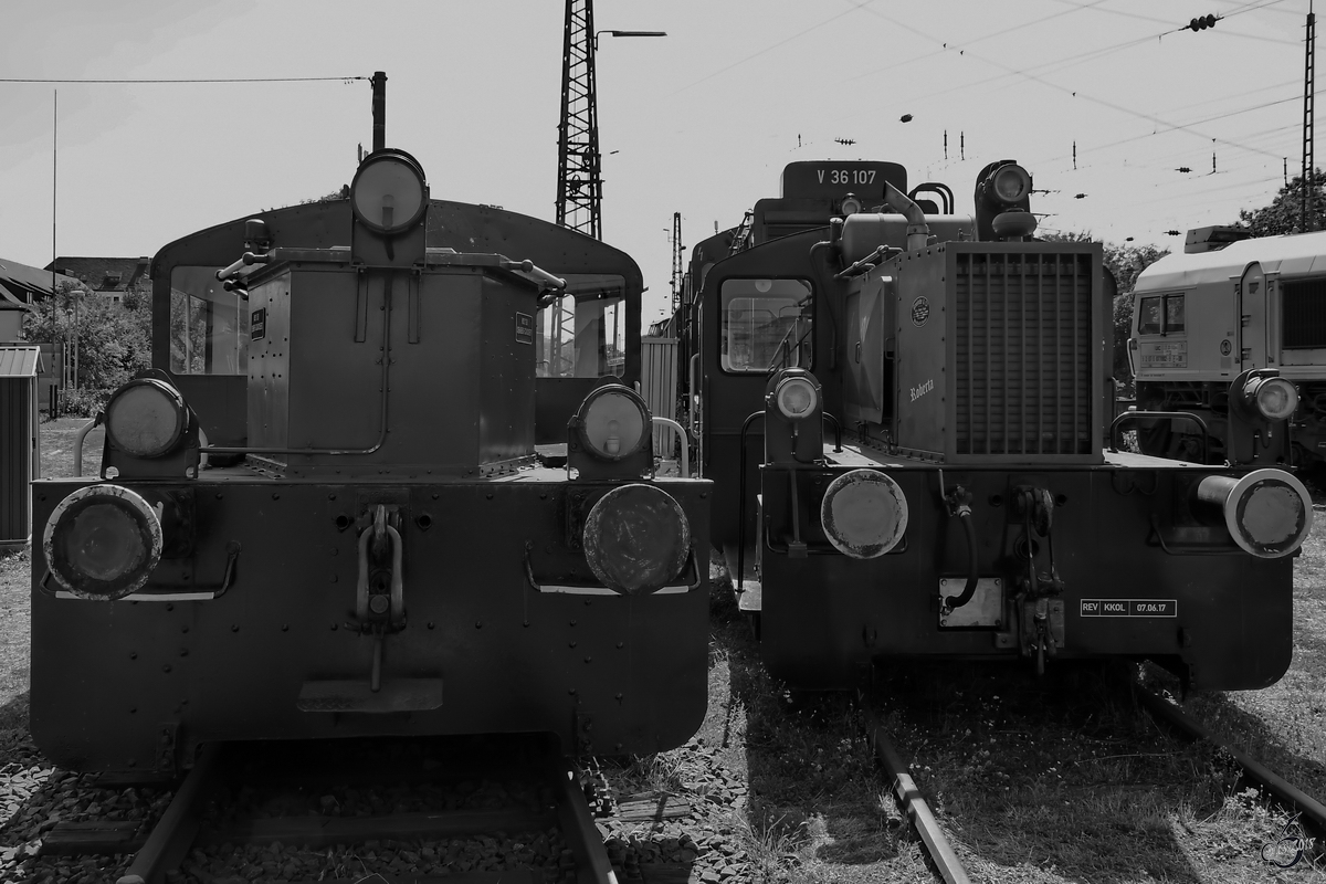 Die  Köf-Ecke  mit der Ka 4862 und der 322 641-2 im August 2018 im Eisenbahnmuseum Koblenz.