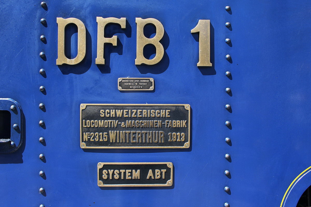 Die seitliche Beschriftung der HG3/4 Nr.1(ex.BFD/FO/Vietnam)Realp 28.08.11