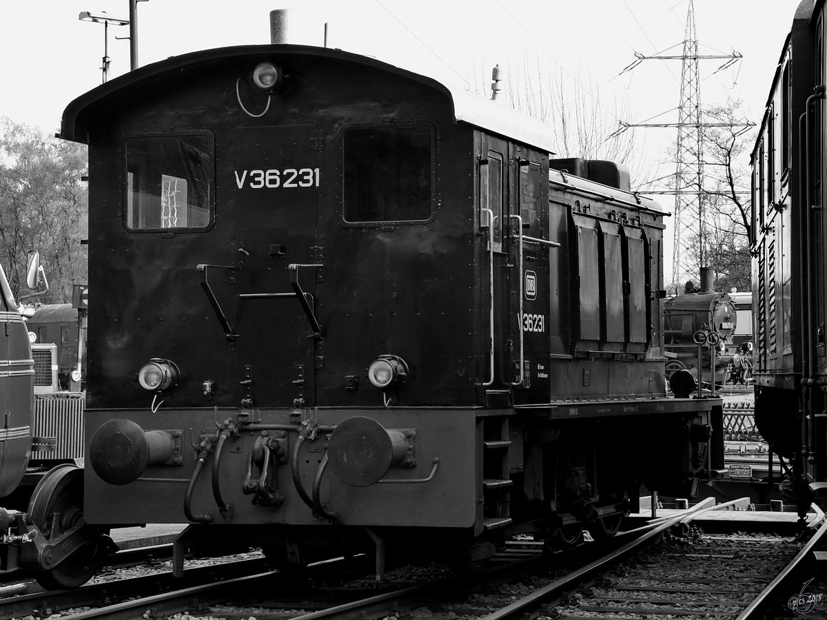 Die V 36 231 im Eisenbahnmuseum Bochum-Dahlhausen. (April 2018)
