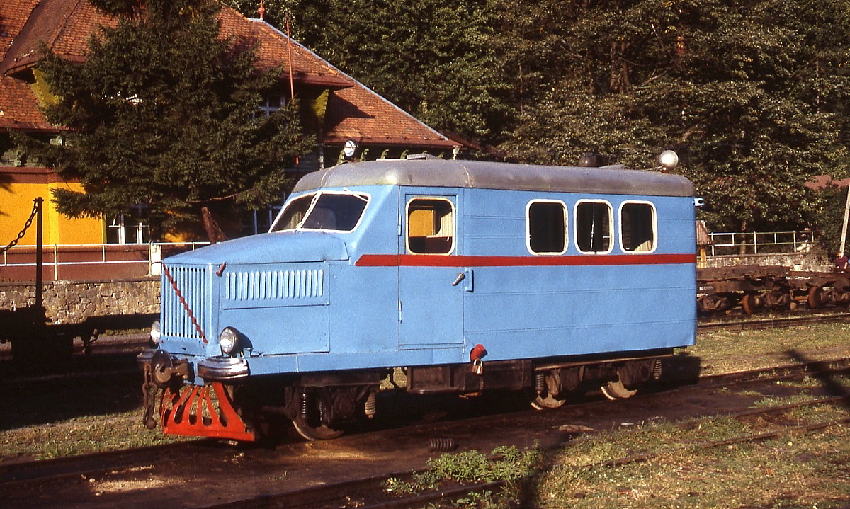 Diese gut gepflegte Draisine der Waldbahn Ust-Tschorna war am 01.08.1994 in Ust-Tschorna abgestellt