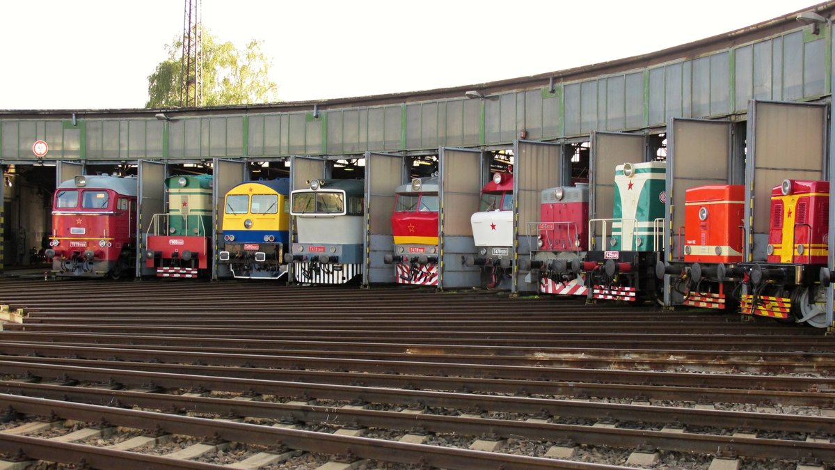 Dieselloks in Bahnbetriebswerke in České Budějovice (22.9.2018)