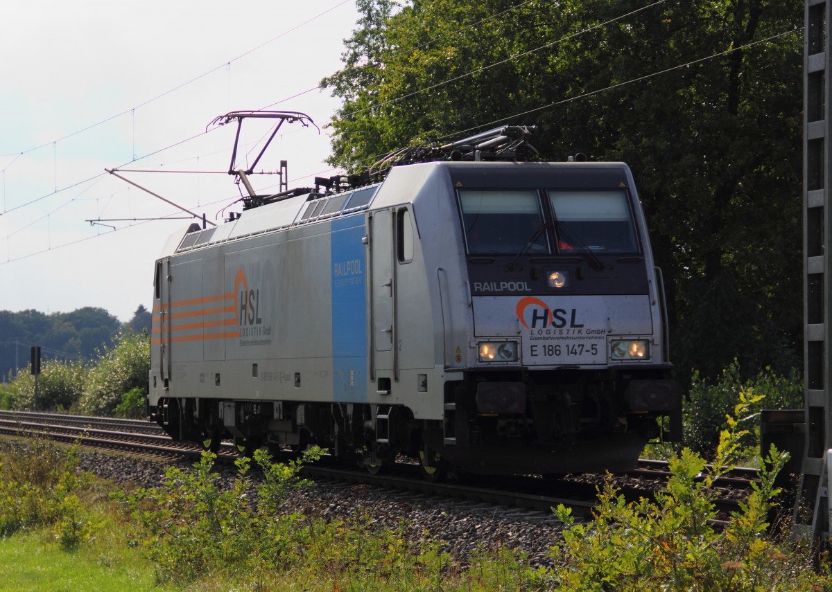 E 186 147-5 HSL bei Staffelstein am 21.09.2015.