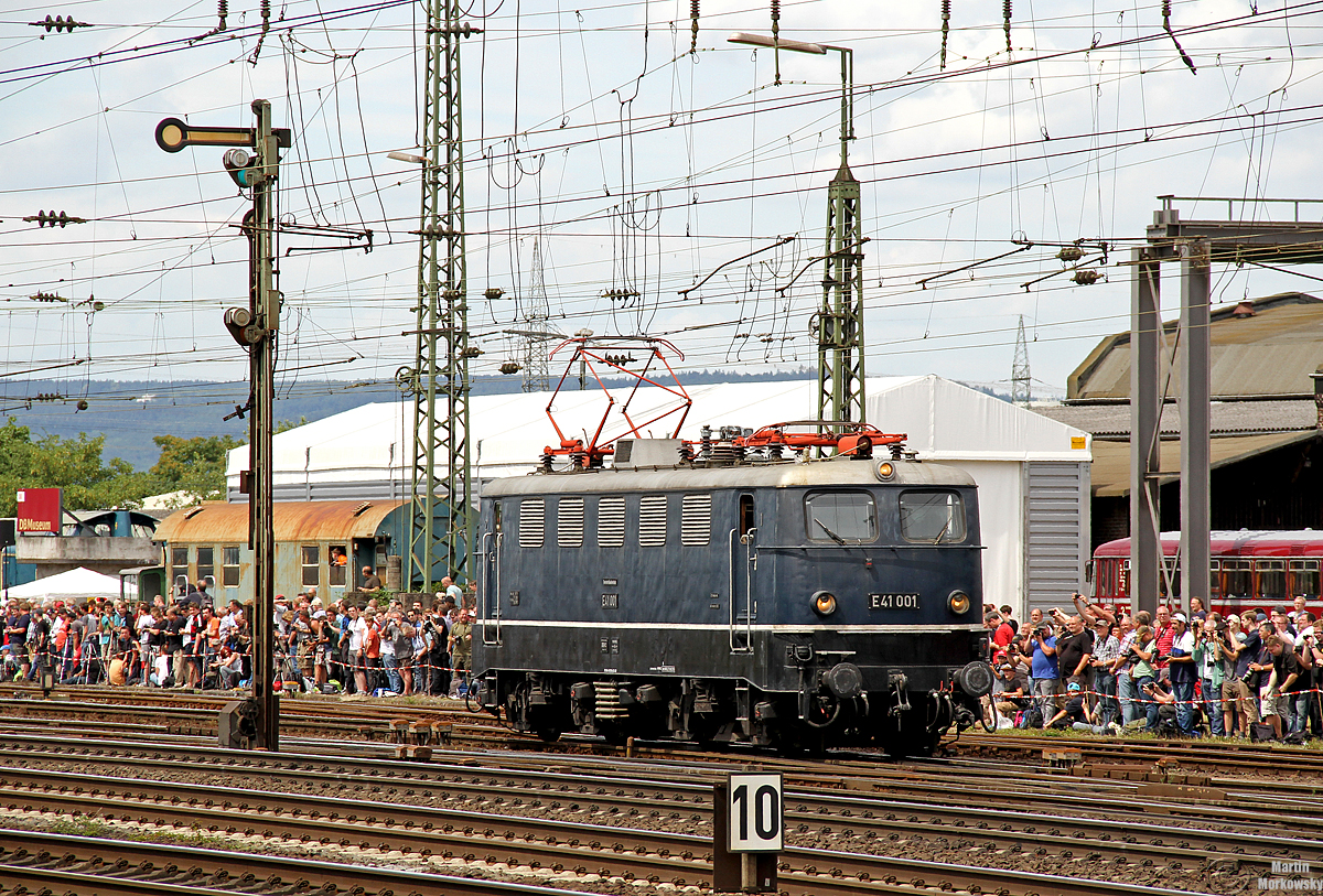 E41 001 bei der Lokparade in Koblenz Lützel am 16.06.2018