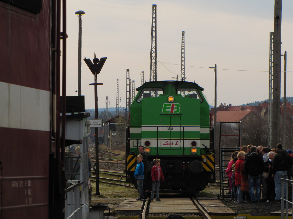 EB 22  Lisa 2  am 27.03.2016 beim Osterfest im Eisenbahnmuseum Arnstadt.