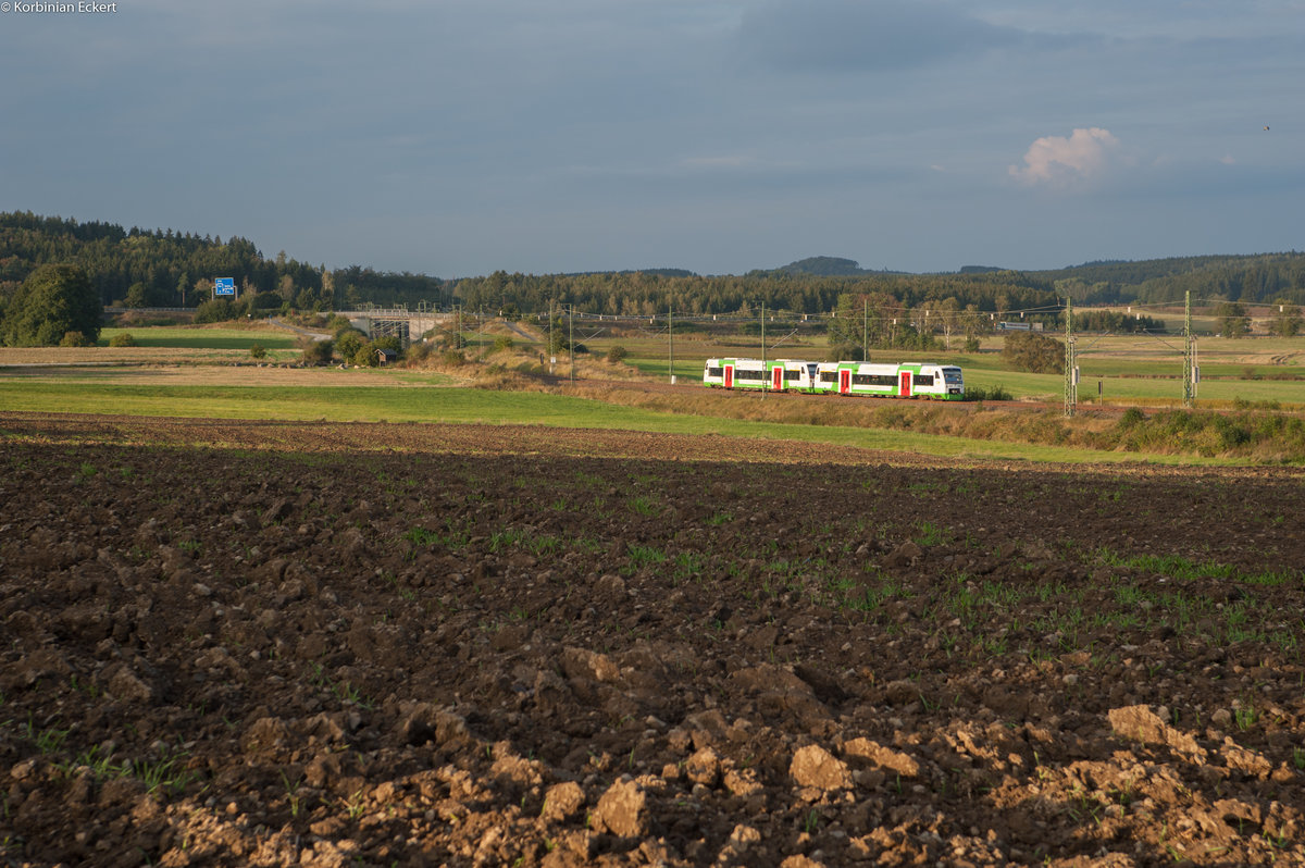 EB 81077 von Gutenfürst nach Hof Hbf bei Feilitzsch, 21.09.2016