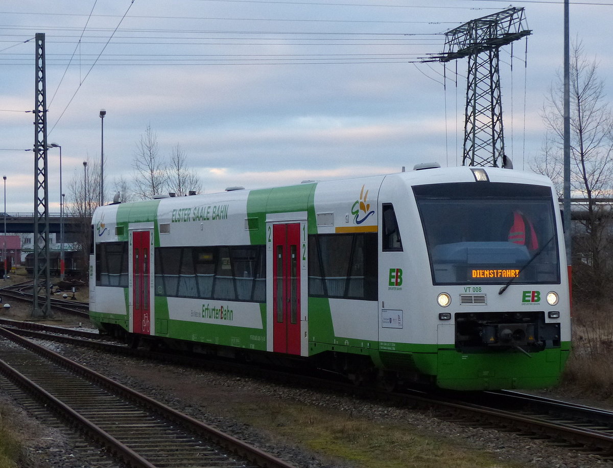 EB VT 006 am 27.02.2017 auf Dienstfahrt in Erfurt Ost.