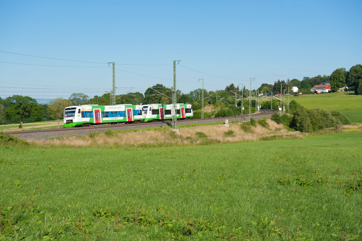 EBx 81026 von Hof Hbf nach Leipzig bei Grobau, 02.07.2018