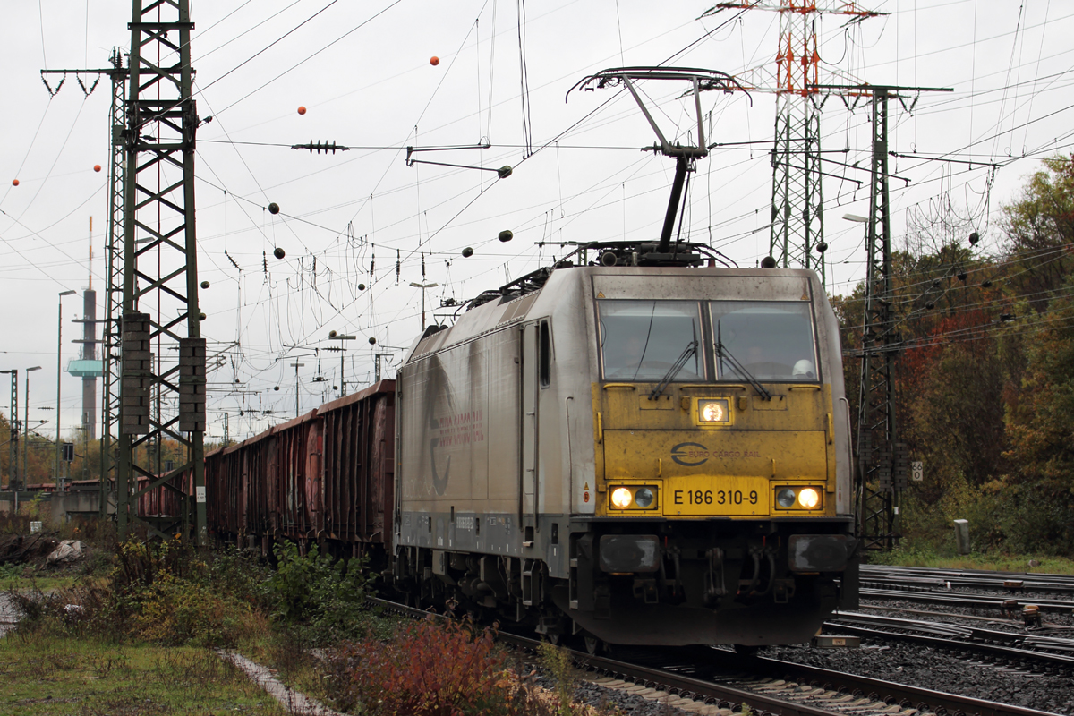 ECR E 186 310-9 in Gremberg 16.11.2016