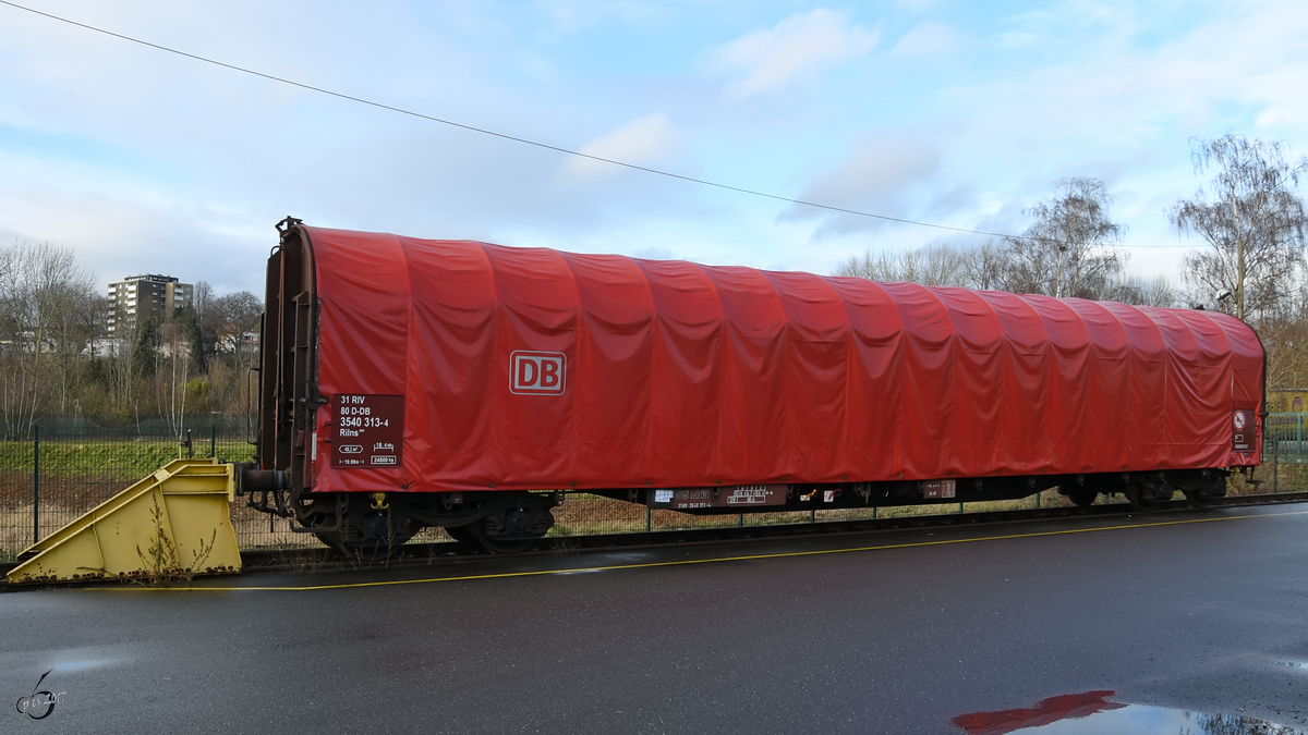 Ein Güterwagen im Hattinger Industriegebiet. (Dezember 2017)