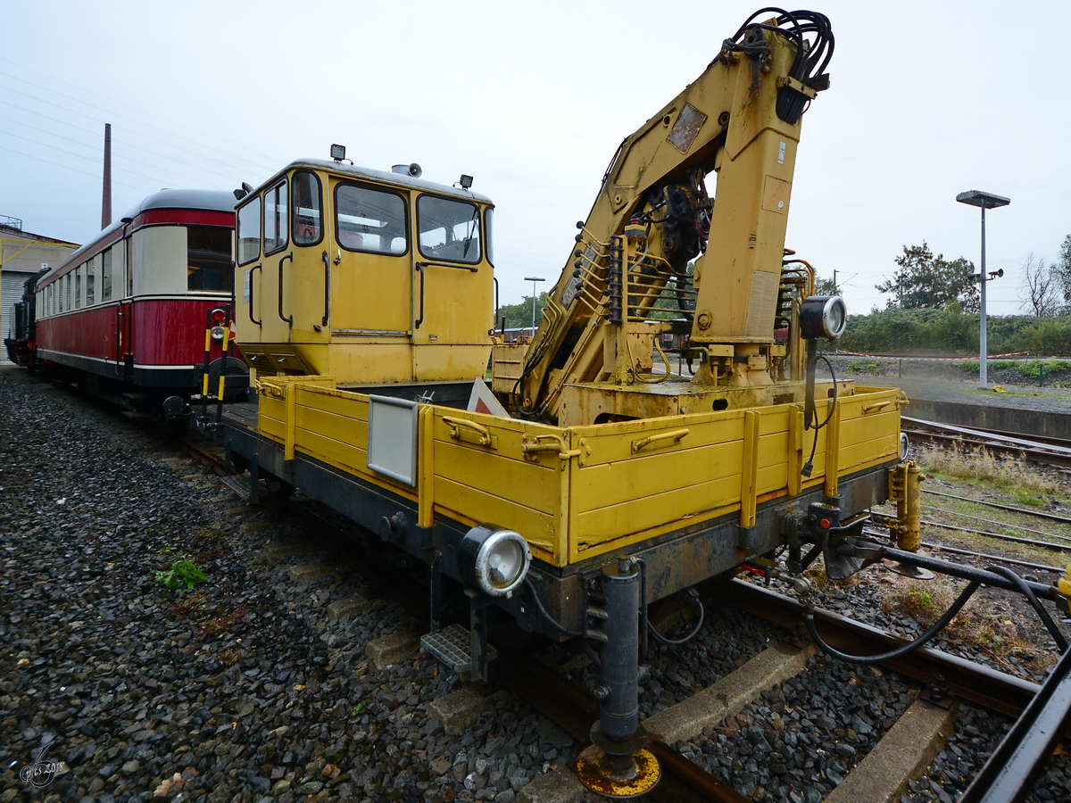 Ein Schwerkleinwagen (53-0676) auf dem Gelände des Bochumer Eisenbahnmuseums. (September 2018)