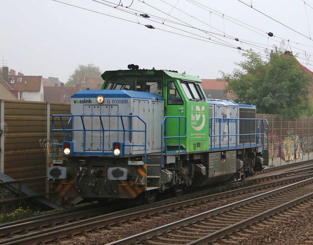 Eine MAK G1700BB der LDS kam am 20.09.2014 aus Richtung Seelze gen Osten durch Hannover Linden-Fischerhof.