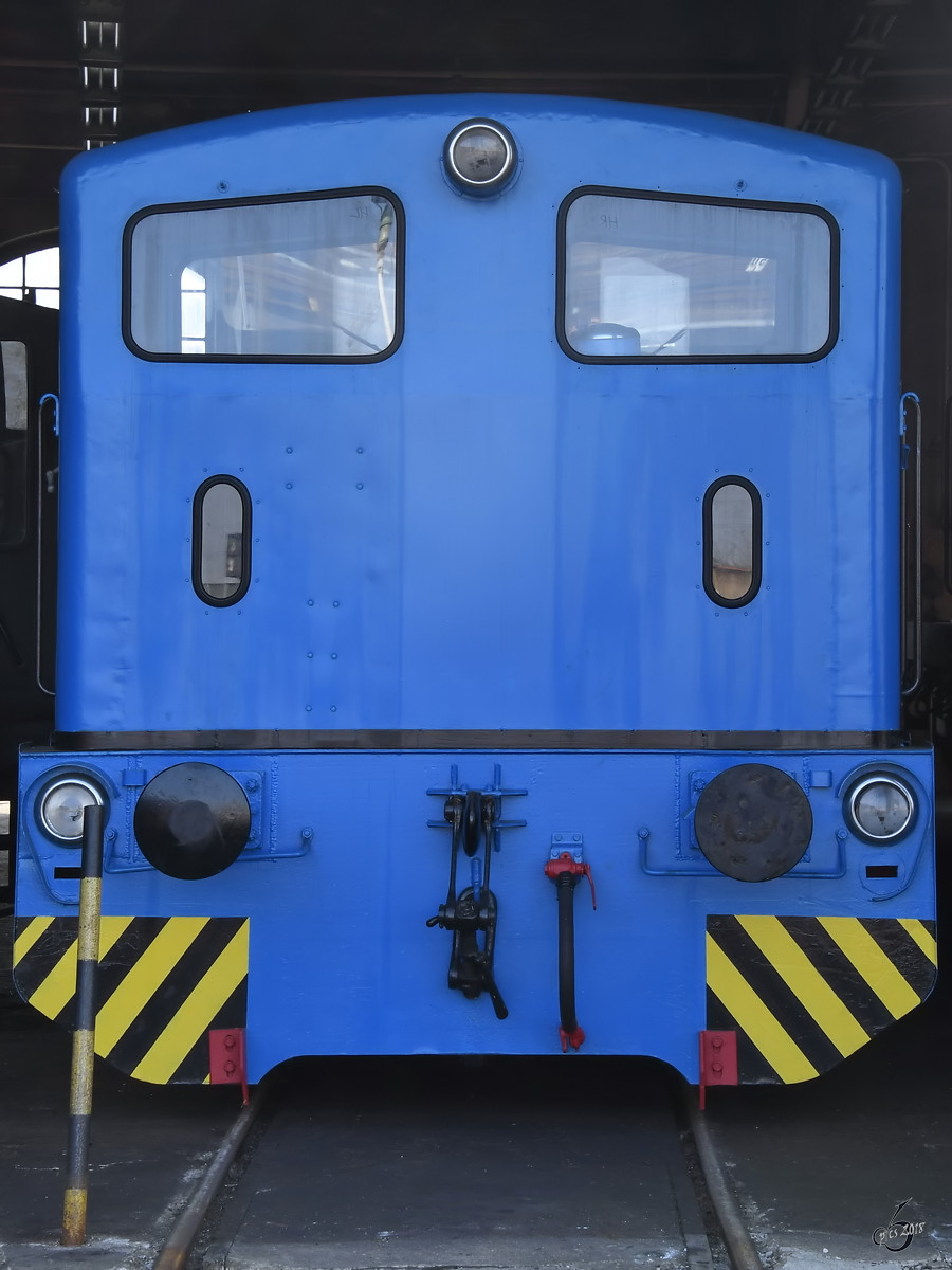 Eine V15 Anfang April 2018 im Sächsischen Eisenbahnmuseum Chemnitz-Hilbersdorf.