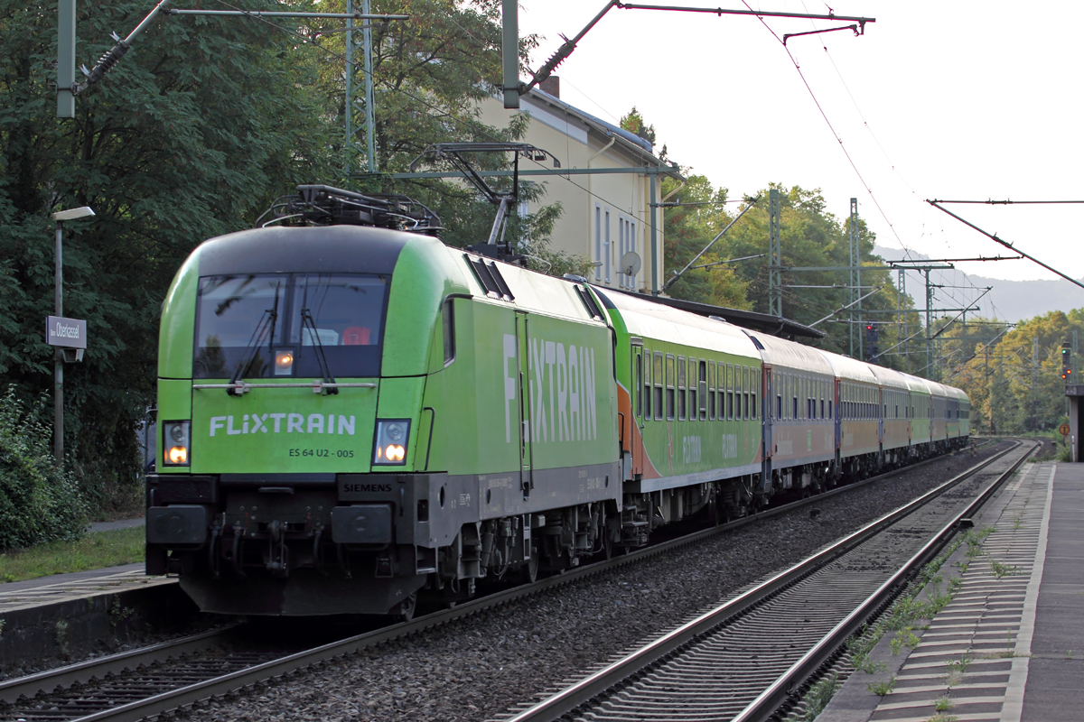 ES 64 U2-005 mit dem Flixtrain in Bonn-Oberkassel 28.8.2018