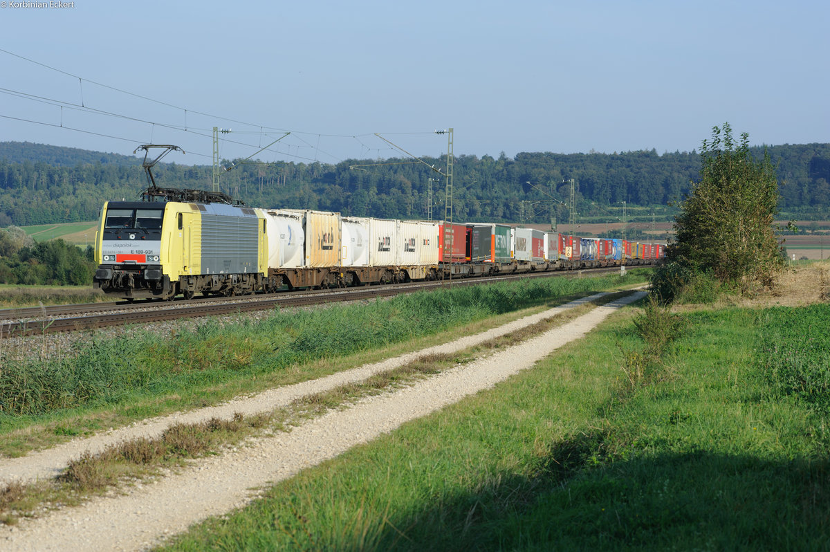 ES64 F4-931 mit dem DGS 41822 bei Wettelsheim Richtung Ansbach, 24.09.2016