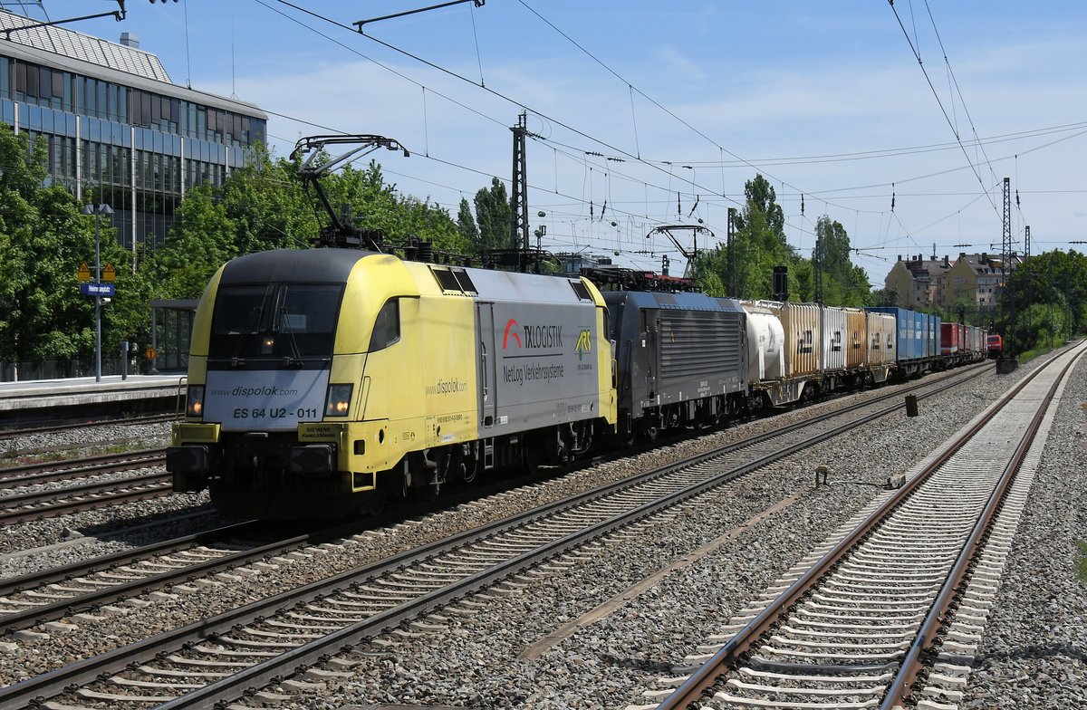 ES64 U2-011 & 010 (182 511&510) am 21.05.16 am Münchner Heimeranplatz