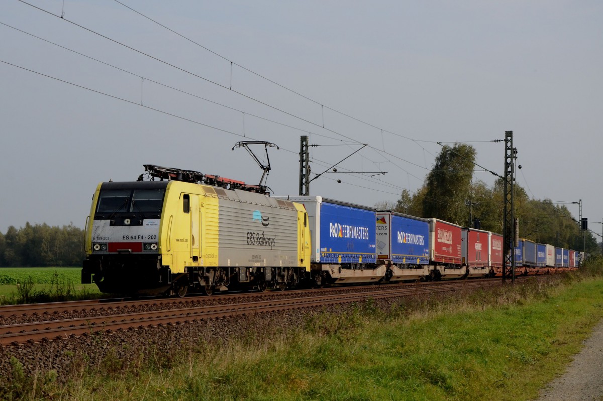 ES64F4 202 ERS Railways am 05.10.2014 bei Woltorf