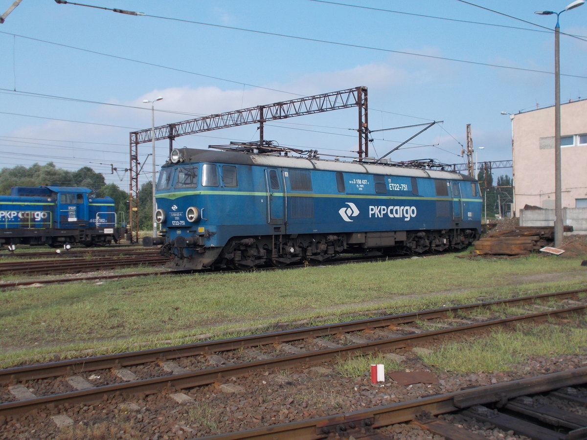 ET22-751,am 16.August 2015,in Szczecin Port Centralny.