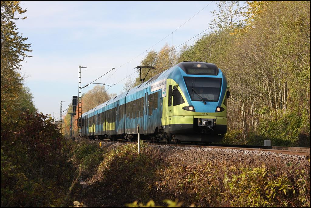 Eurobahn ET 9.04 ist hier am 6.11.2018 um 10.32 Uhr in Osnabrück Hellern unterwegs zum Endbahnhof der RB 66 Osnabrück HBF.
