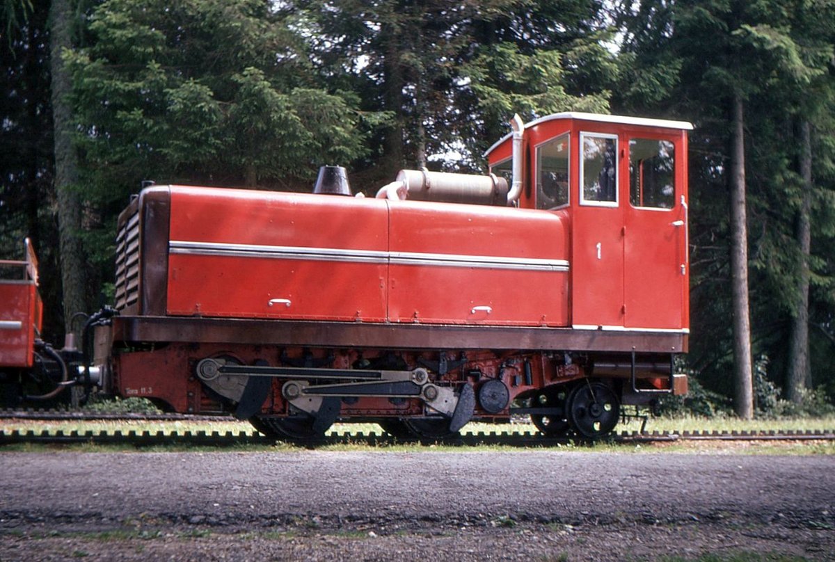 Ferrovia Monte Generoso, Diesellok 1 in Bellavista. 23.Juli 1970
