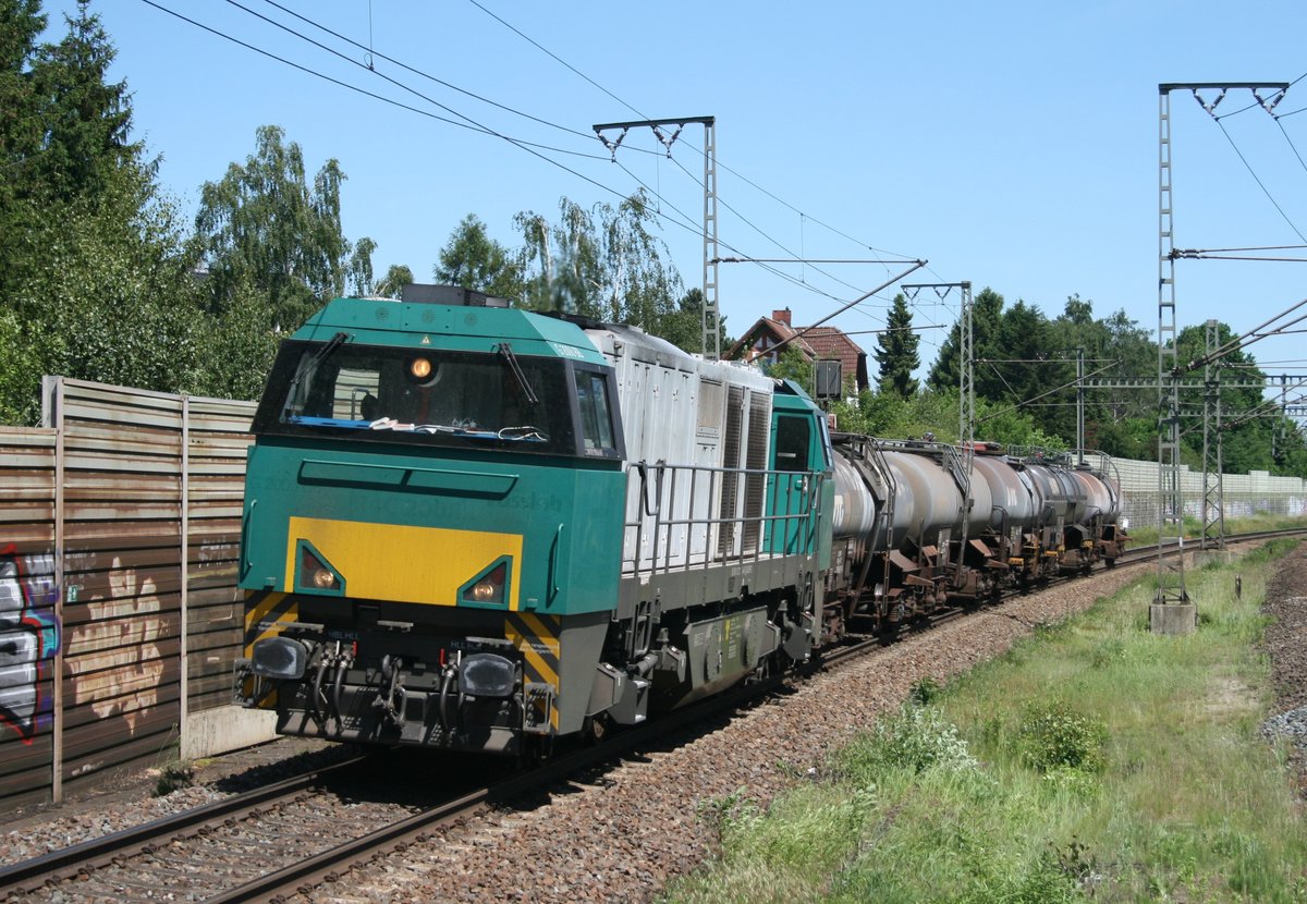 G 2000 BB mit DGS 98621 (InfraLeuna, Grokorbetha–Duisburg-Hamborn) am 01.06.2017 in Weddel (Braunschweig), aufgenommen vom stlichen Bahnsteigende