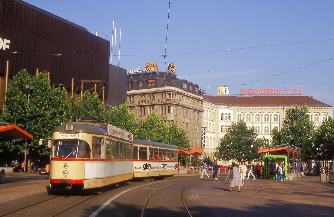 Hannover 472, Ernst August Platz, 01.09.1987.

