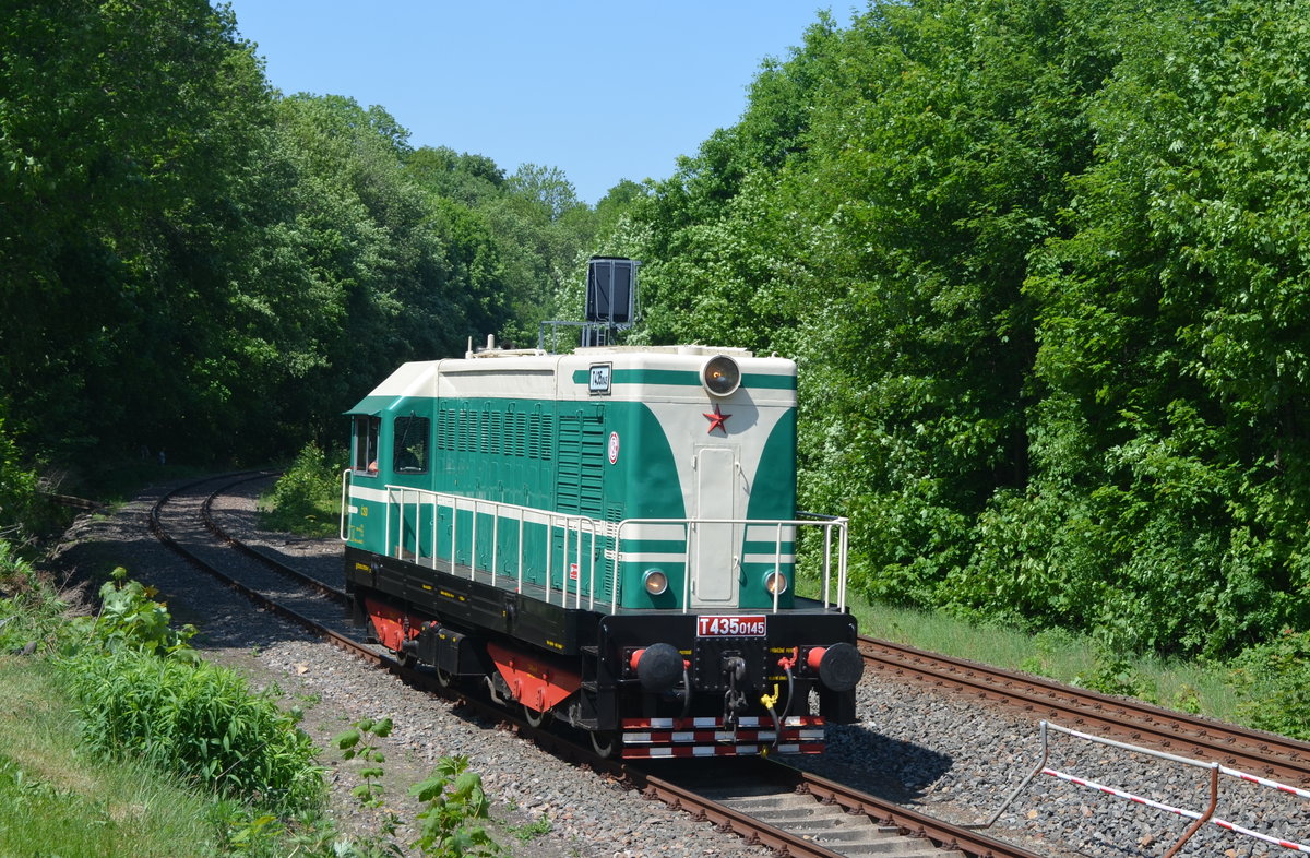 Hektor T 435.0145 der CD bei den 26. Schwarzenberger Eisenbahntagen , Eisenbahnmuseum Schwarzenberg (Erzgebirge) 13.05.2018