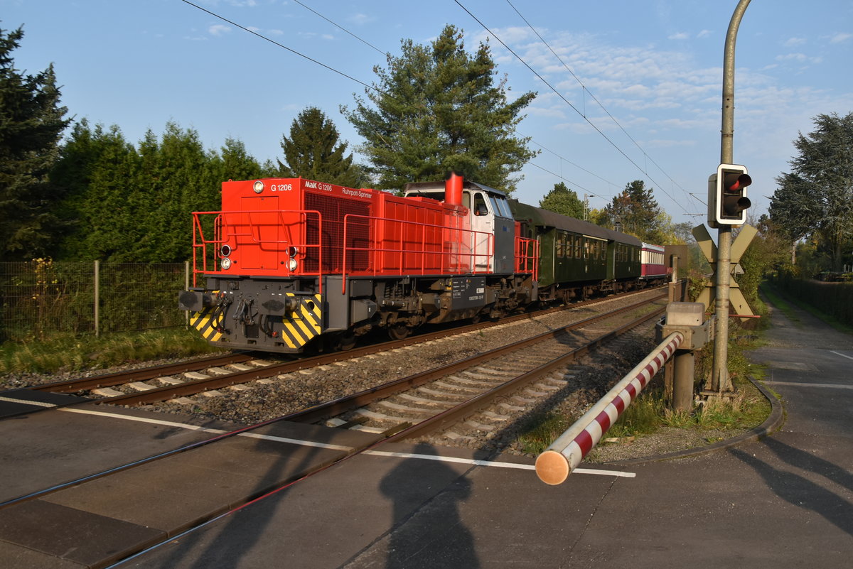 Hier ist die Railflex 275 814-2 mit einem Sonderzug bei Lintorf gen Ratingen fahrend unterwegs. 4.11.2017