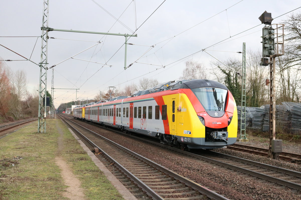 HLB Alstom Coradia Continental ET343 + ET358 (1440 343 + 1440 358) auf Probefahrt in Maintal Ost am 03.02.18. Diese Triebwagen werden ab Fahrplanwechsel im Dezember 2018 hier Fahren 