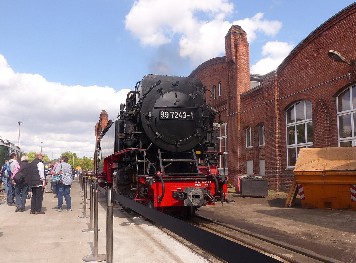 HSB 99 7243-1 am 01.09.2018 während der XXIV. Meininger Dampfloktage im Dampflokwerk Meiningen.