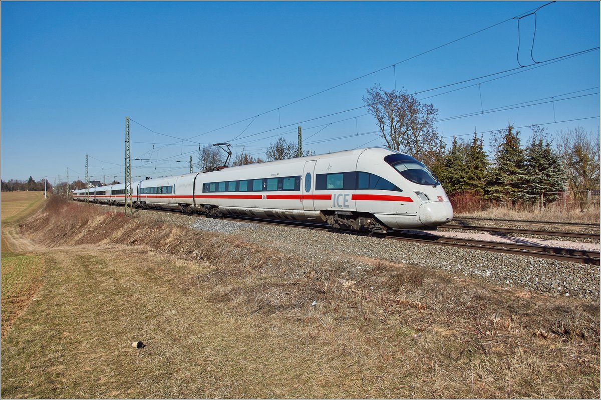 ICE 411 053-2  Ilmenau  / Dettelbach Bhf / 27.02.2019