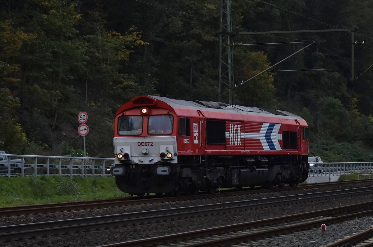 In Bingerbrück kommt die RHC DE672 LZ gen Bingen gefahren. 24.9.2017