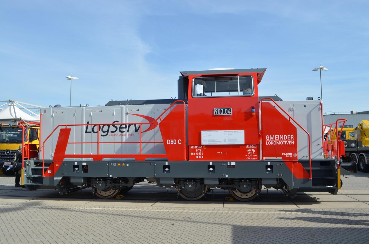 InnoTrans Berlin, 903.04 für LogServ von Gmeinder Lokomotiven 28.09.2014