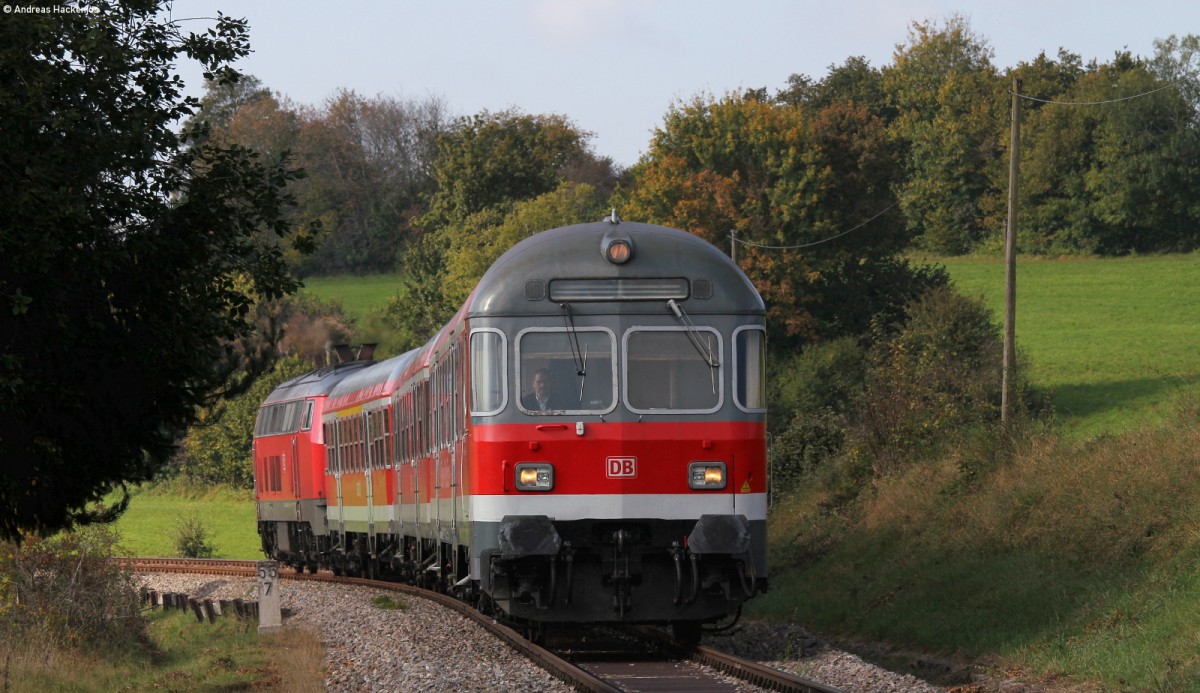 IRE 3215(Neustadt(Schwarzw)-Rottweil) mit Schublok 218 495-0 bei Bachheim 3.10.14