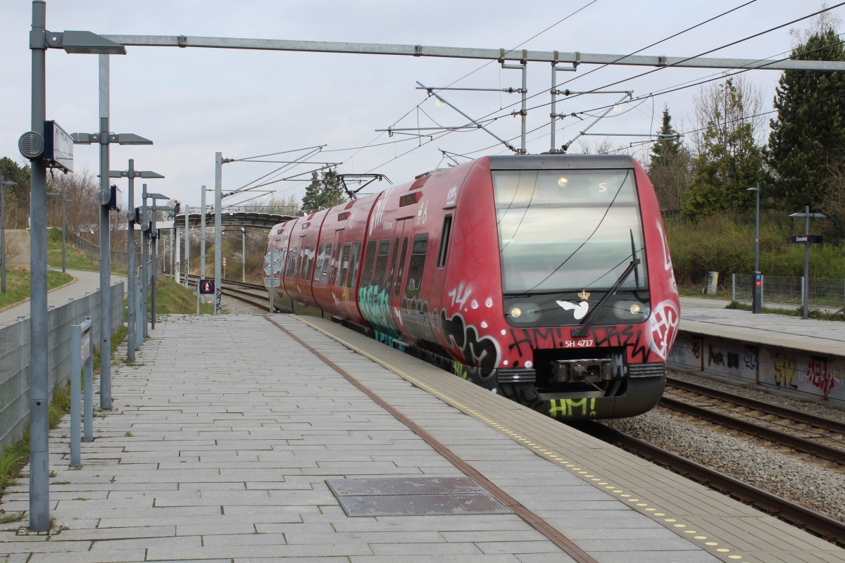 København / Kopenhagen DSB S-Bahnlinie F Danshøj am 7. April 2014.