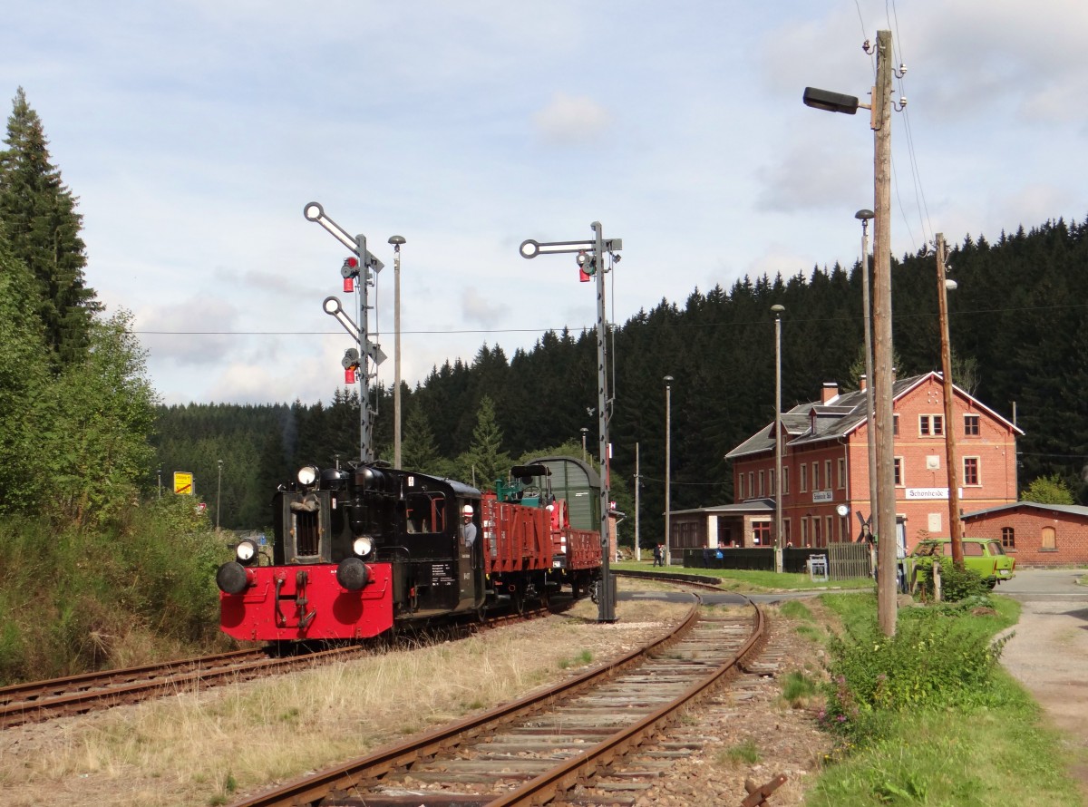 Kö 4017 zu sehen zum VIII. WCd-Schmalspurbahnfestival am 25.09.15 bei der Ausfahrt in Schönheide-Süd.