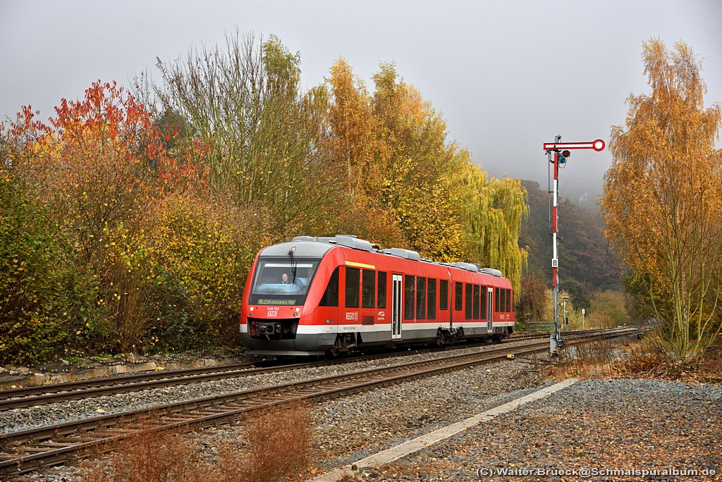 Lahntalbahn Herbst am 03.11.2015, hier in Stockhausen.