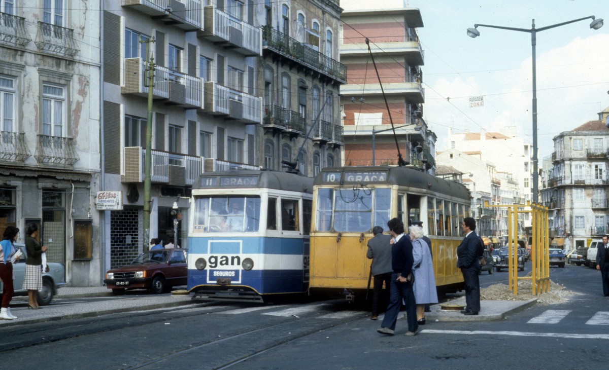 Lisboa / Lissabon SL 11 / SL 10 Largo da Graca im Oktober 1982.
