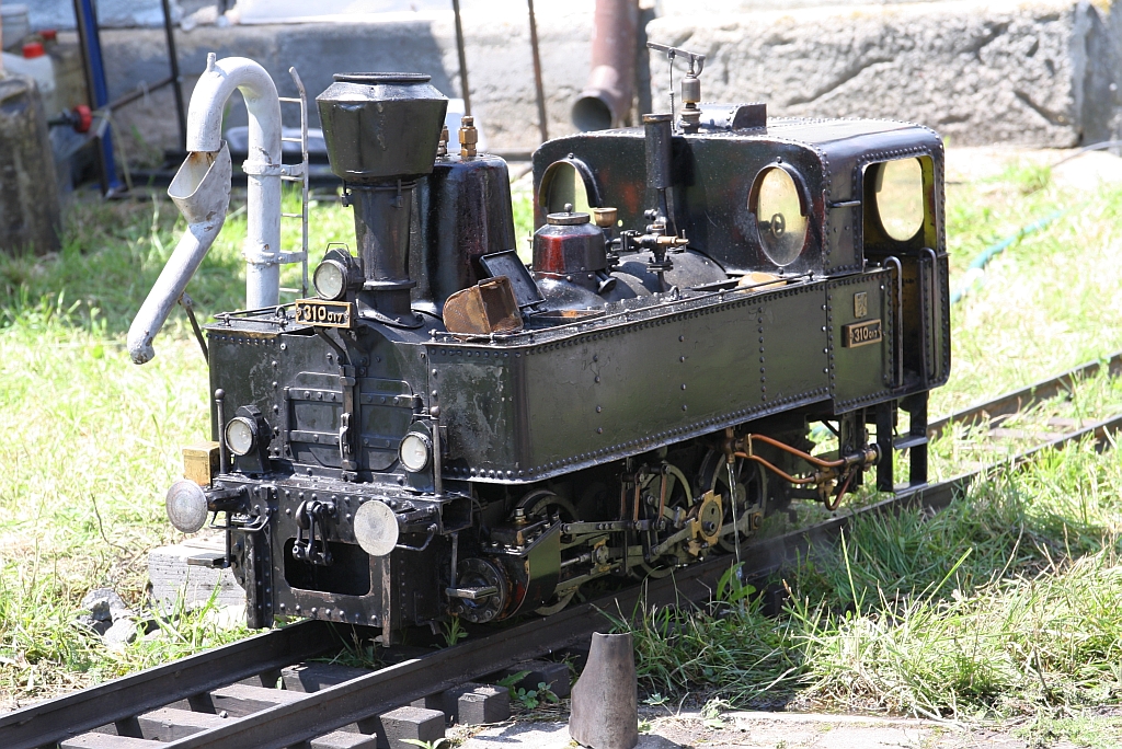 Livesteam-Modell der CSD 310 017 am 16.Juni 2018 beim  RENDEZ 2018  im ZSR Eisenbahnmuseum in Bratislava východ.