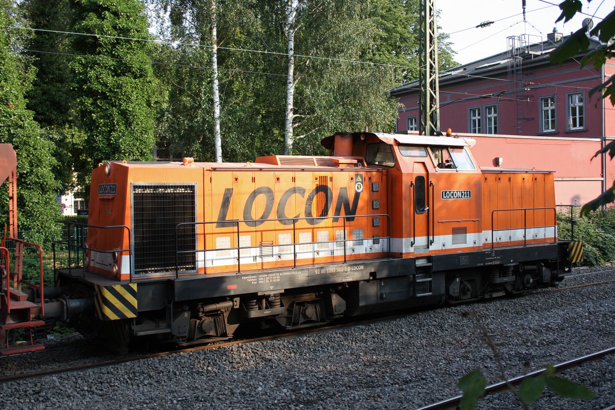 Locon 211 am 20.8.13 bei Bauarbeiten in Essen-Werden.
