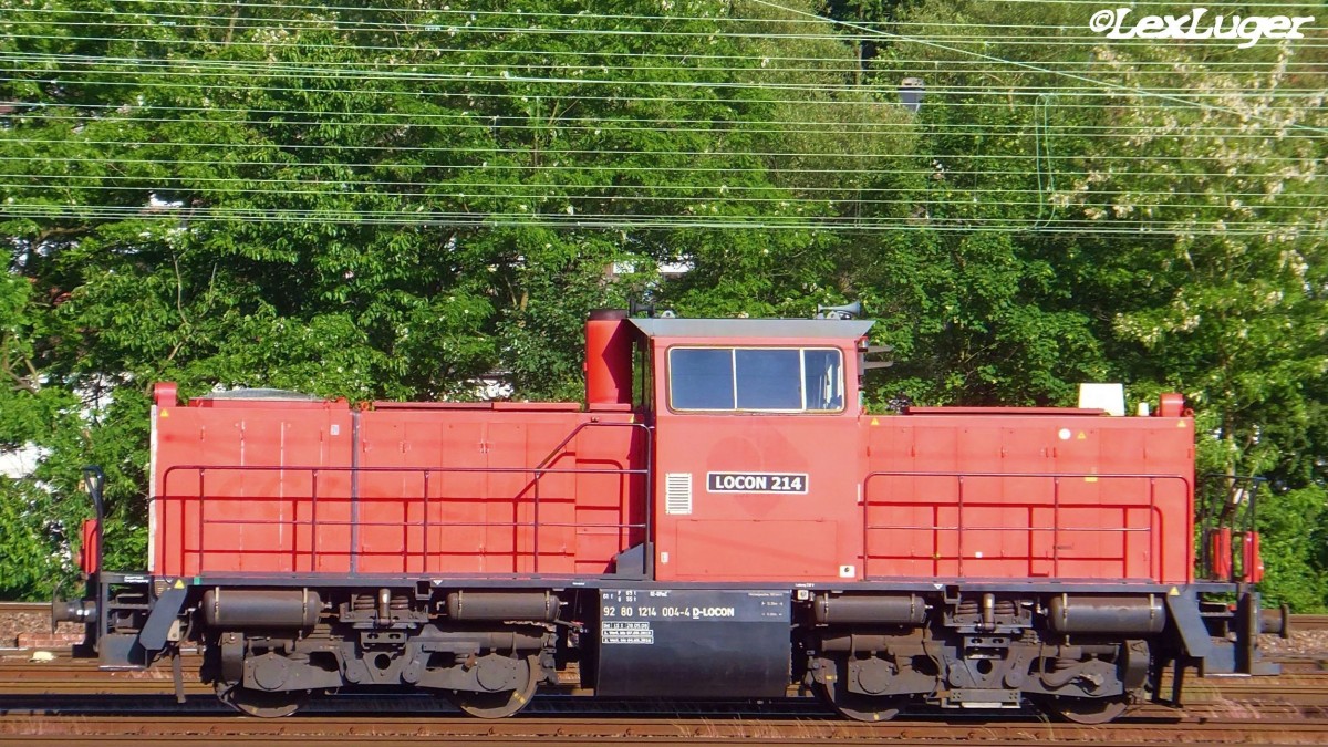 LOCON 214 004-4 abgestellt am Saarbrücker Güterbahnhof am 03.06.2015