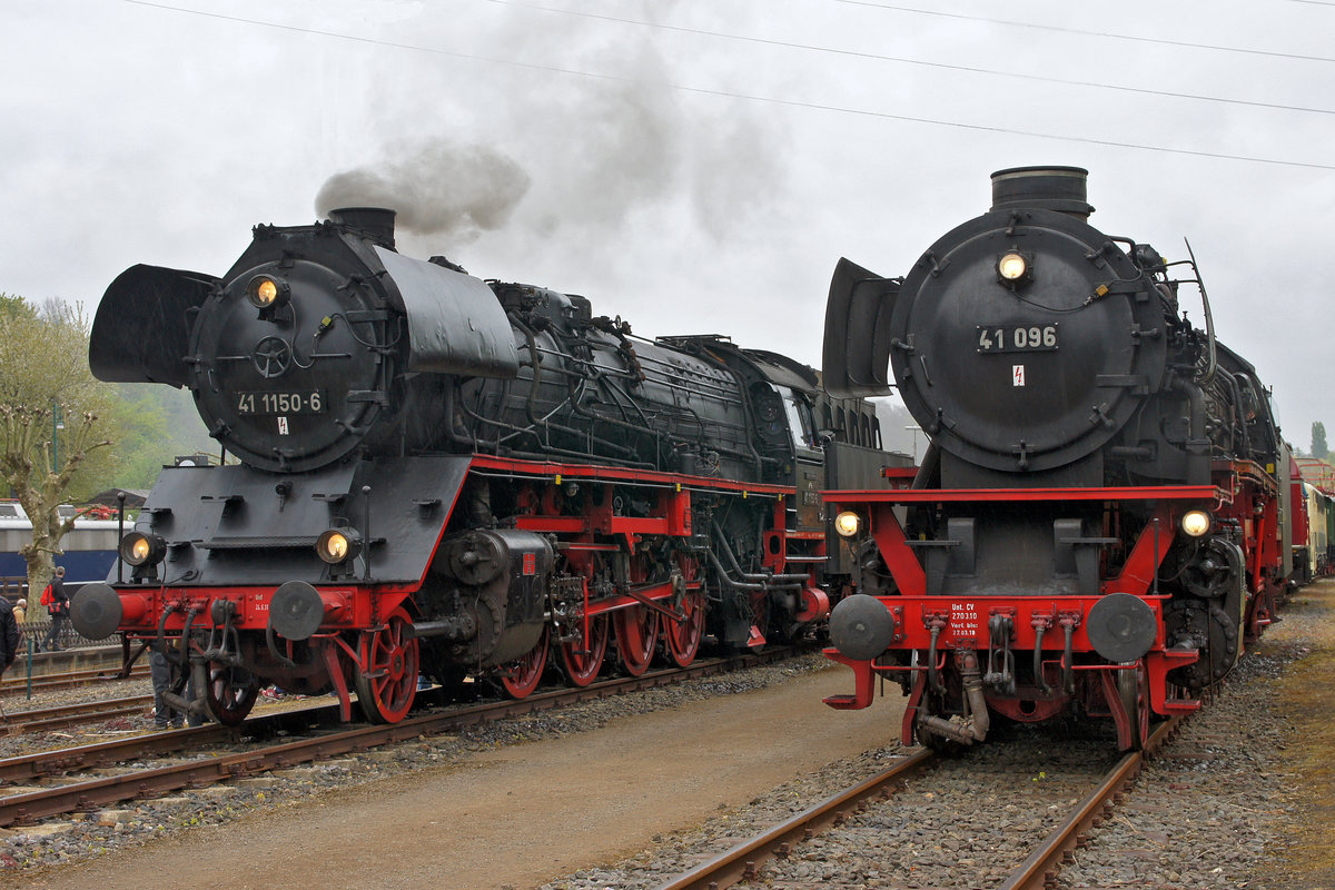 Lokomotiven 41 1150-6 vs. 41 096 am 01.05.2017 in Bochum.