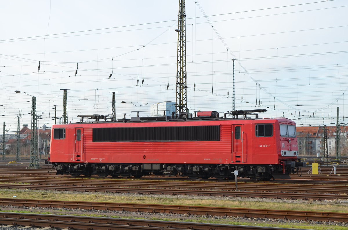 Maik Ampft Eisenbahndienstleistungen 155 183-7 ex DR 250 183-1 Leipzig Hbf 30.01.2018
