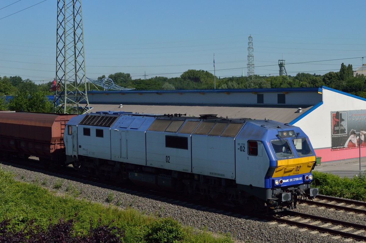 MaK DE 2700-02 im Einsatz für die NIAG am 06.06.2014 in Oberhausen.