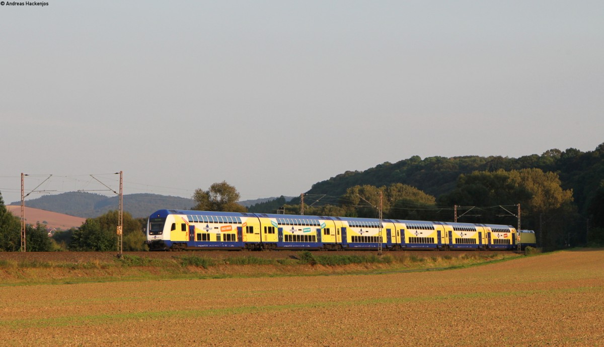 ME 82840 (Göttingen-Uelzen) mit Schublok 146 541-8 bei Wispenstein 3.9.14