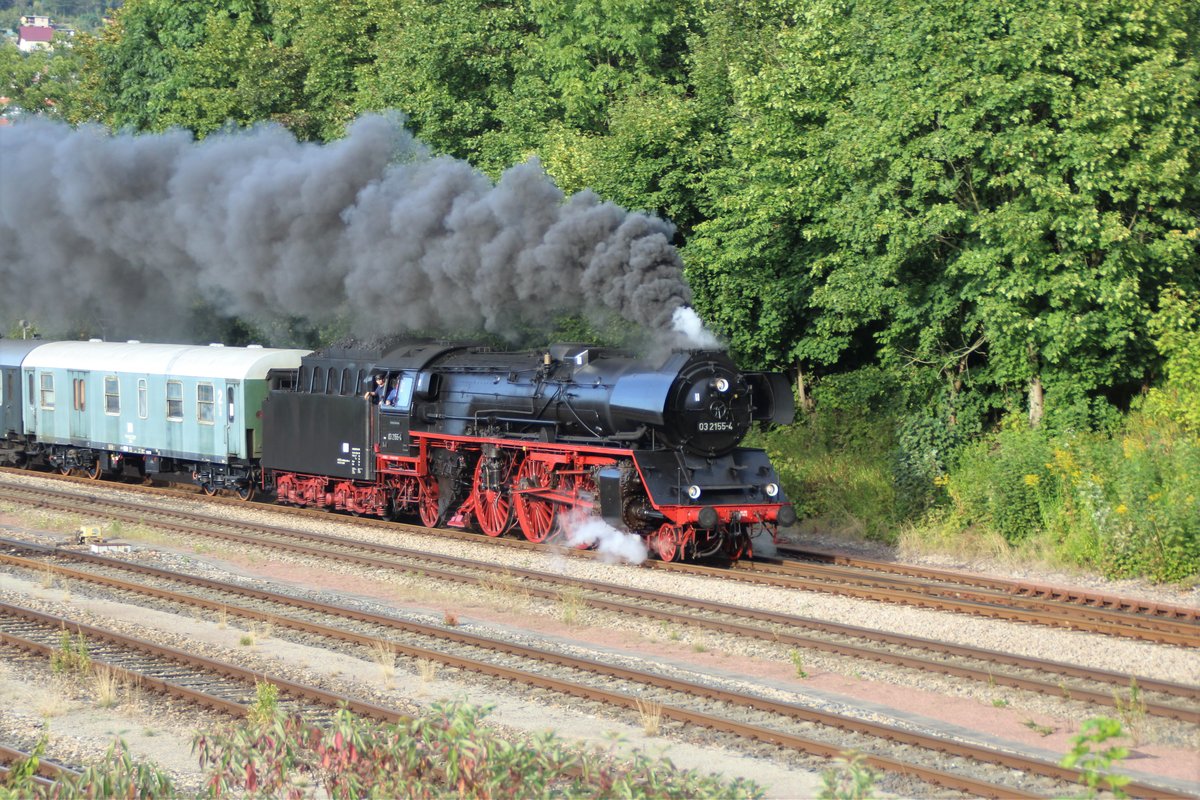 Meininger Dampfloktage 2016: 03 2155 auf der Rückfahrt nach Berlin.