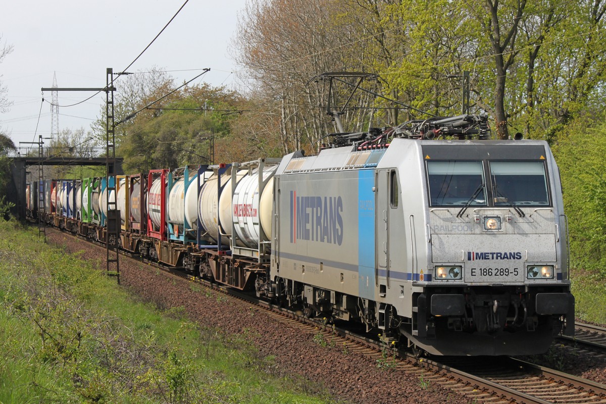 METRANS 186 289 fuhr am 17.4.14 durch Ahlten.