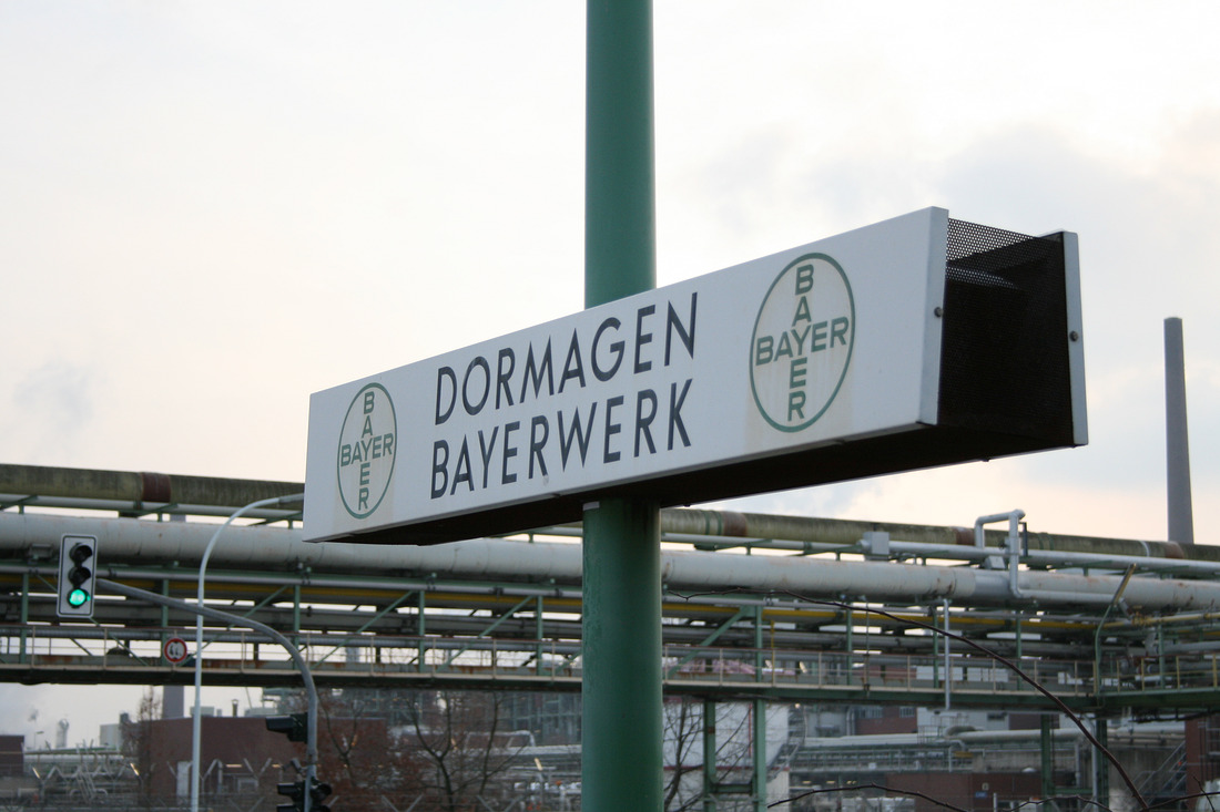 Mittlerweile historisch...Der Haltepunkt trägt mittlerweile den Namen  Dormagen Chempark  und ist mit den üblichen aktuellen DB-Schildern ausgestattet.
Aufnahmedatum: 8. Januar 2010