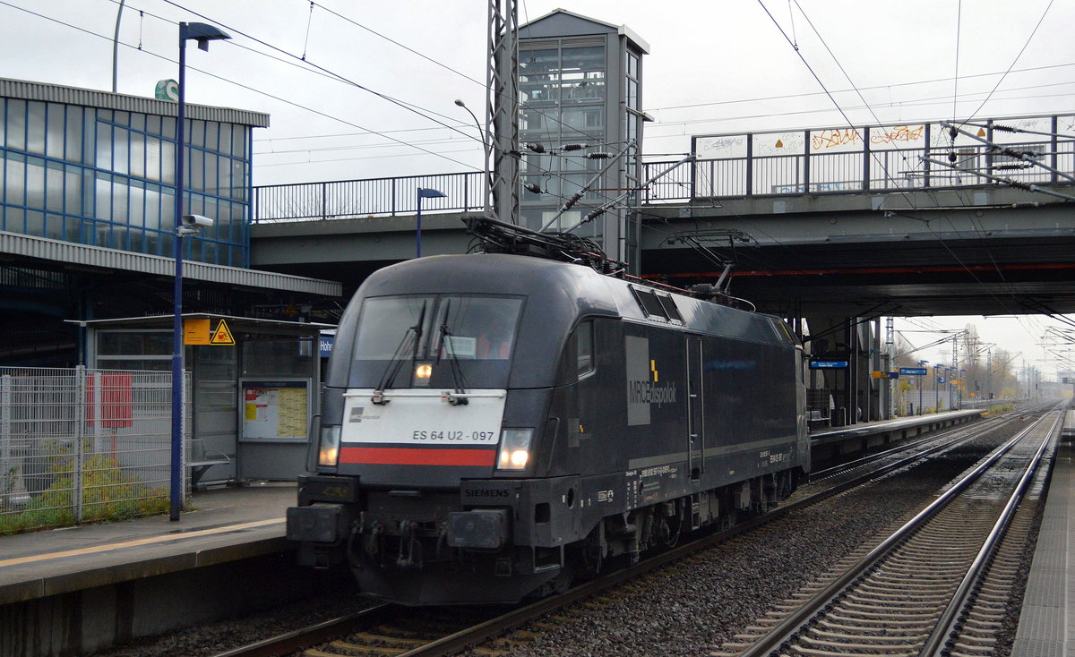 MRCE Dispo Taurus  ES 64 U2-097  [NVR-Number: 91 80 6182 597-5 D-DISPO] am 13.11.18 Bf. Berlin-Hohenschönhausen.